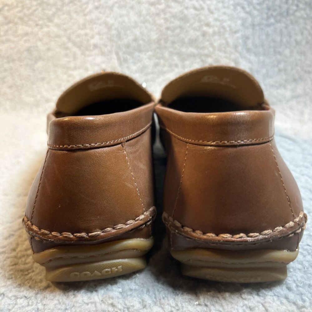 Coach Men's Leather M 9.5 D US Mott Driver FG2984 Brown Slip On Loafer Shoes - Picture 14 of 16
